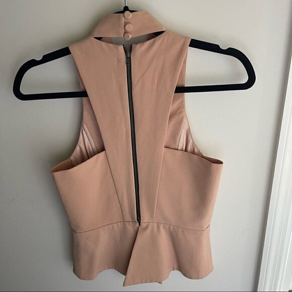 MICHELLE Mason nude structured choker top - Picture 3 of 6